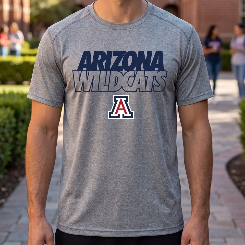 Arizona Wildcats Rivalry Threads Gray Heather Performance T-Shirt Bear Down